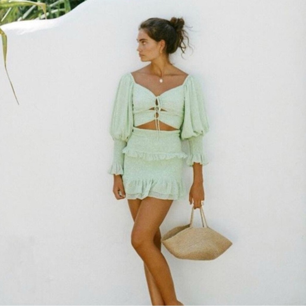 Mint Green cut out dress